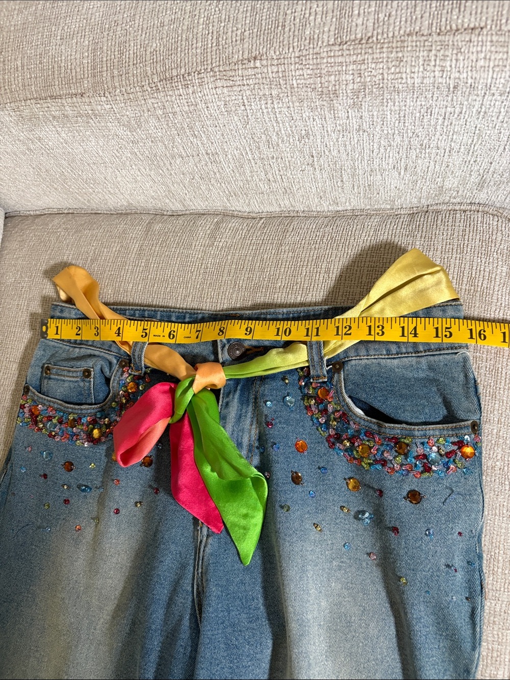 Jeans - Sz 10P - Multi Color  Rhinestones - Picture 13 of 17